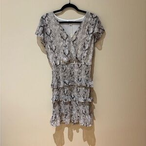 She + Sky Gray Black Mini Dress